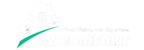 GZ Comfort Logo - stylish and modern design representing comfort and luxury.